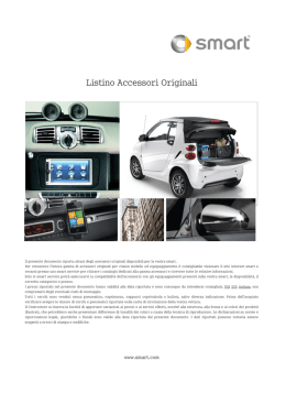 Listino Accessori Originali