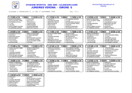 JUNIORES VERONA GIRONE E VERONA