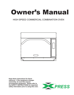 Owner`s Manual - WebstaurantStore