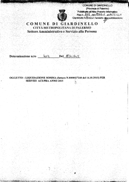 {anvinda di Palermo) - Comune di Giardinello