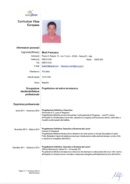 Curriculum - Comune di Capannoli