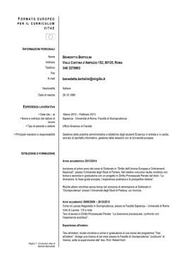 CVE - Bertolini - Dipartimento di Giurisprudenza