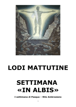 LODI MATTUTINE SETTIMANA &laquo;IN ALBIS&raquo;