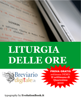 Settimana DEMO dal 28 febbraio 2010 al 06