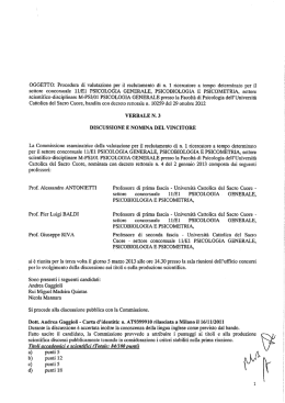 VERBALE N. 3 - Università Cattolica del Sacro Cuore
