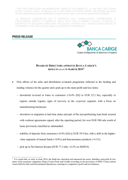 12/05/2015 - Gruppo Banca Carige