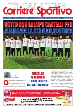 sotto con la lupa castelli per allungare la striscia positiva sotto con la