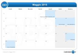 Calendario maggio 2015