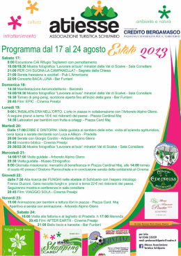 Manifestazioni settimanali a Schilpario
