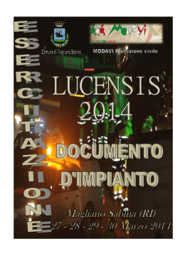 DOCUMENTO D\`IMPIANTO Lucensis 2014