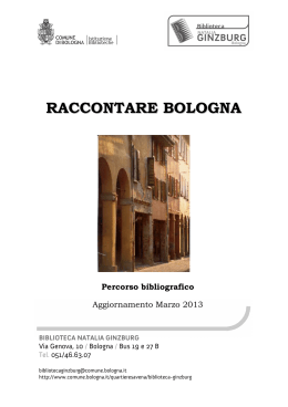 NARRATIVA - Comune di Bologna