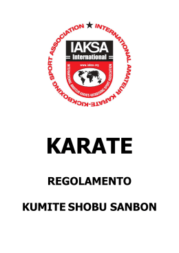 IAKSA Regolamento Kumite Shobu Sanbon