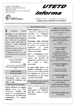 Utetd Informa - Fondazione Franco Demarchi