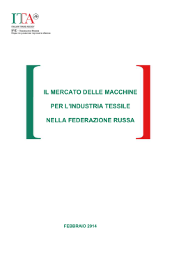 Nota macchine tessili 2014 (fonte ICE)