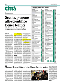 Scuola, pienone allo scientifico Bene i tecnici