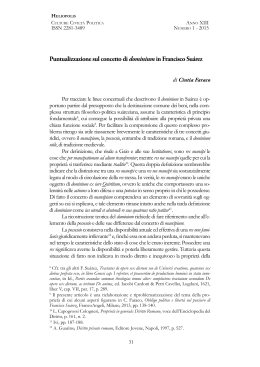 Puntualizzazione sul concetto di dominium in Francisco Suárez