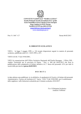 decreto pubblicazione graduatorie 2 fascia ata 2015-2017