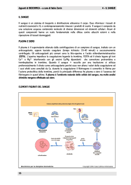 4 Sangue - Cellule e Proteine Plasmatiche