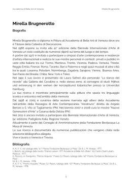 Mirella Brugnerotto - Accademia di Belle Arti di Venezia