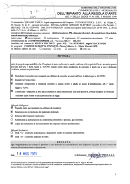 Dichiarazione di conformità impianto elettrico-luce-FM