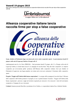 Umbria Journal - Stop False Cooperative