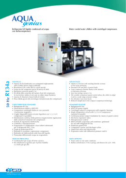 Refrigeratori di liquido condensati ad acqua con turbocompressori