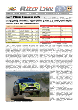 18 Rally d`Italia Sardegna 2007