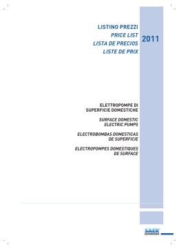 listino prezzi price list lista de precios liste de prix