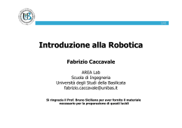 Introduzione alla Robotica - Università degli Studi della Basilicata