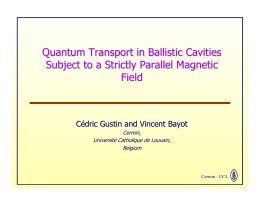 Influence of a Tilted Magnetic Field on the Transport Properties of a