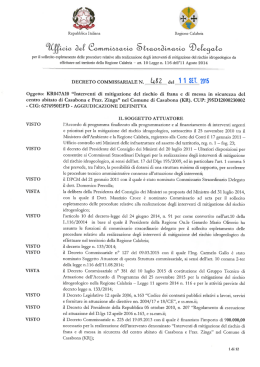 DECRETO COMMISSARIALE N. (`432 del 11 SET. 2015
