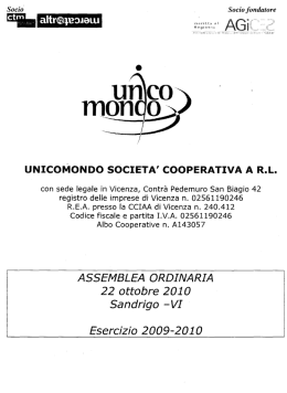 UNICON&Igrave;ONDO SOCIETA` COOPERATIVA A R.L.