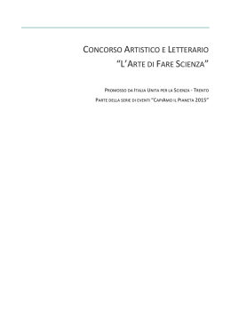 L`Arte di Fare Scienza (bando)
