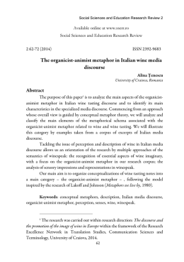 The organicist-animist metaphor in Italian wine media discourse