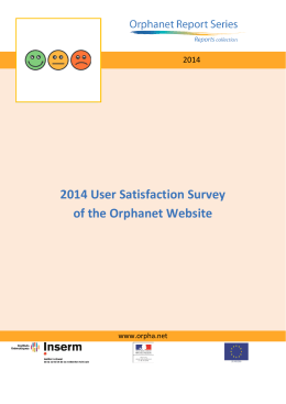 Orphanet 2014 Users Satisfaction Survey