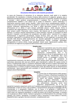 Documento informativo sulle malattie parodontali