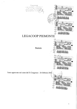 Statuto Legacoop Piemonte