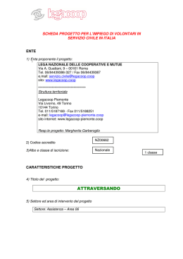 sintesi attraversando - Servizio Civile in Legacoop