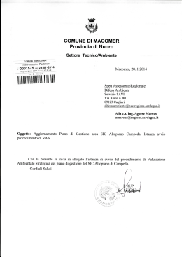 COMUNE DI MACOMER Provincia di Nuoro