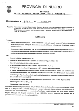 documento della Provincia di Nuoro