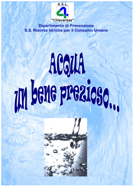 Acqua - ASL n. 4 Chiavarese