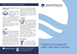 Il sistema acquedotto della Valle del Chiampo