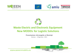 Waste Electric and Electronic Equipment New MODEls for Logistic
