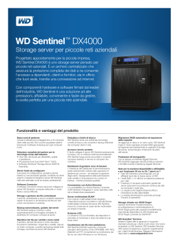 WD Sentinel Technical Data Sheet