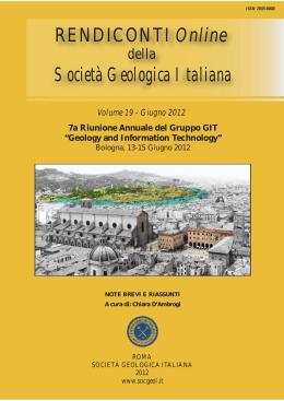 RENDICONTI Online Società Geologica Italiana