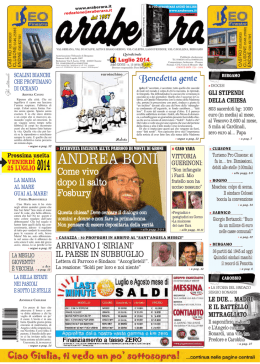 11 Luglio - Araberara