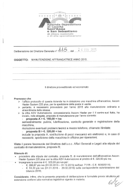 oggetto: manutenzione affrancatrice anno 2015..