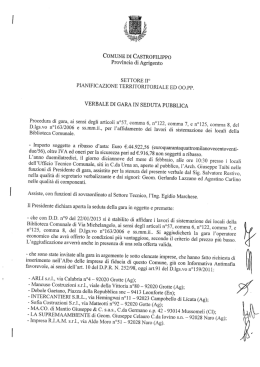 Verbale di gara - Comune di Castrofilippo