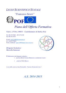 POF 2014_15 - Liceo Scientifico "F. Severi"