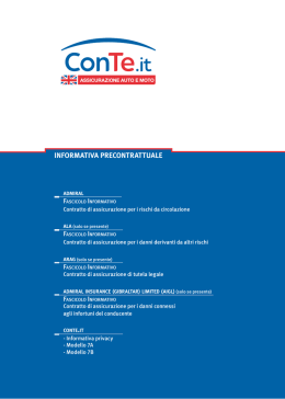 Informativa Precontrattuale Autoveicoli
